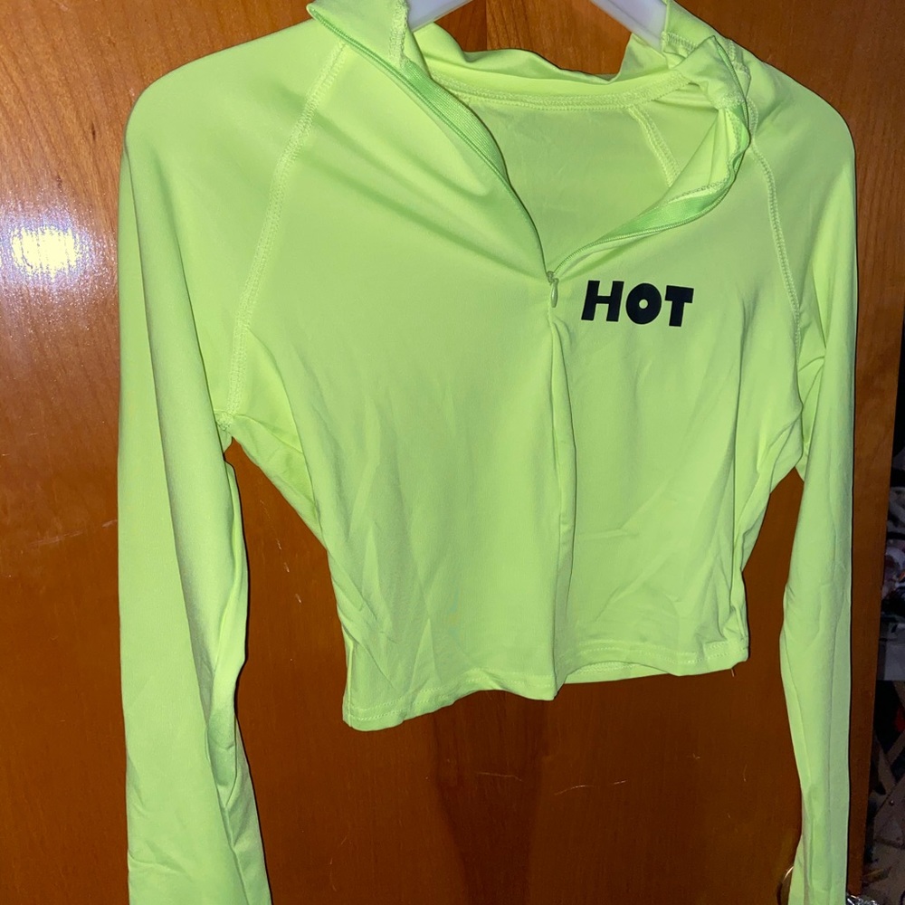 Neon green two piece set.